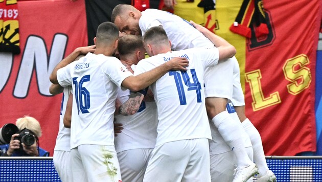 Slovakia have beaten Belgium. (Bild: AFP/APA/JAVIER SORIANO)