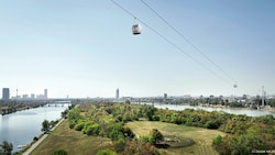 Die Transportkapazität der Seilbahn soll 1800 Personen pro Stunde mit 115 Kabinen umfassen. Skurril: Auch eigene Frauenkabinen sind geplant. (Bild: ZOOMVP)