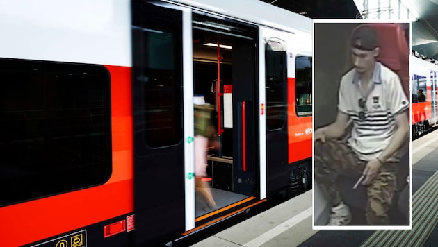 Nachdem ein Fahrgast in einer S-Bahn in Wien mit einer Nagelfeile bedroht wurde, sucht die Polizei jetzt nach diesem Mann. 