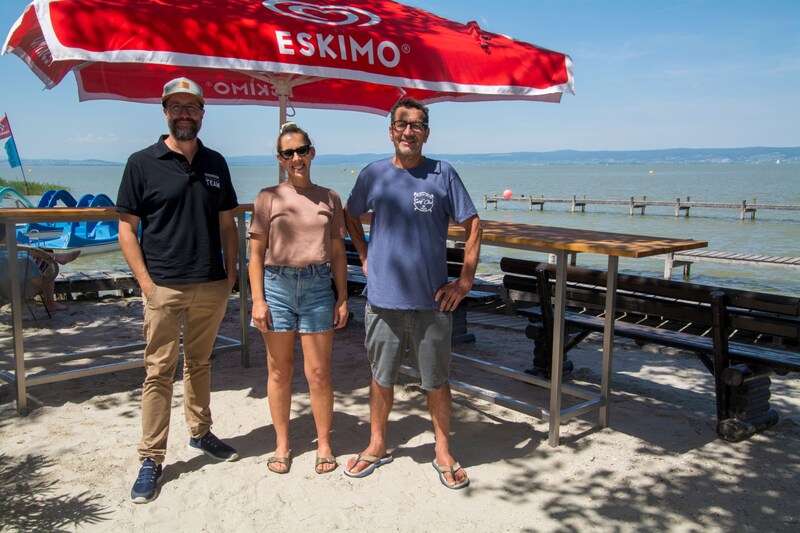 Rene Lentsch, Stephanie Labner and Kurt Peisser are satisfied: The schools are coming, educators and kids like it in Podersdorf. (Bild: Charlotte Titz)