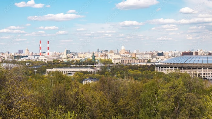 Blick von den Sperlingsbergen auf Moskau