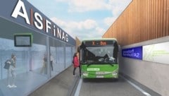 This is what the first highway bus stop will look like (Bild: Asfinag)