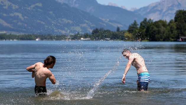 Perfekter Badespaß auch am Zeller See (Bild: Roland Hölzl)