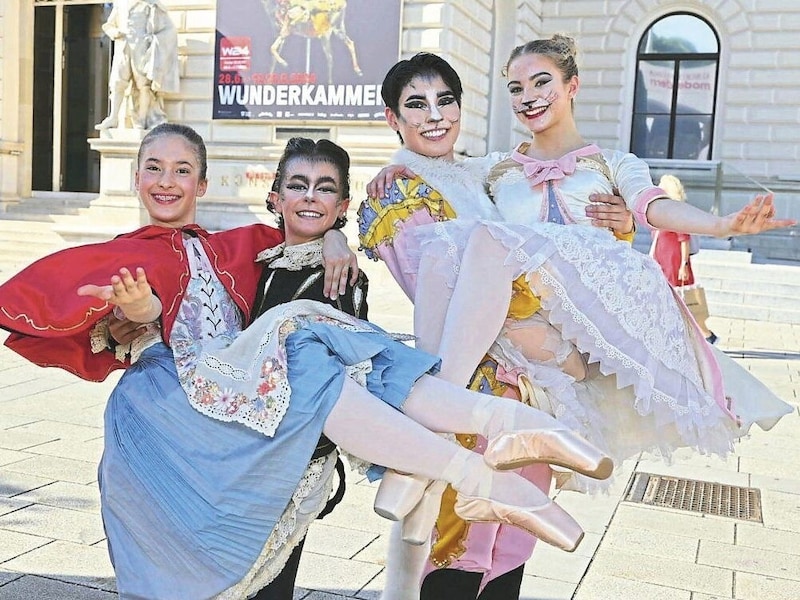 Young ballet dancers Natalia Ivan, Davide Culmone, Angelica D'Inzillo Carranza and Ryoma Shimizu. (Bild: Tuma Alexander/Starpix/ Alexander TUMA)
