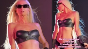 Paris Hilton geizt nicht mit ihren Reizen: Im ultraknappen Latex-Look macht sie Werbung für ihren neuen Song. (Bild: instagram.com/parishilton)