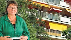 Bauexpertin Ursula Musil. Sonnenschutz: Von der Stadt Wien gibt es Förderungen. (Bild: Krone KREATIV, stock.adobe.com, die Umweltberatung)