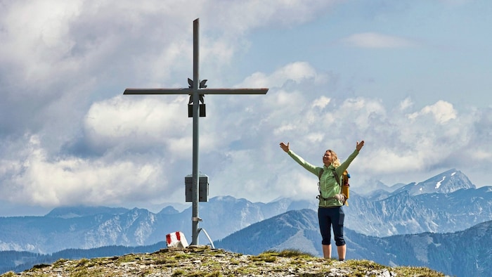 Geschafft! Das Gipfelkreuz ist erreicht