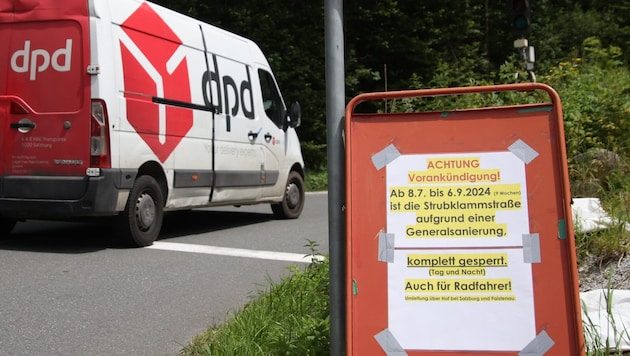 Most people were surprised by the impending total closure with this poster. (Bild: Tröster Andreas)
