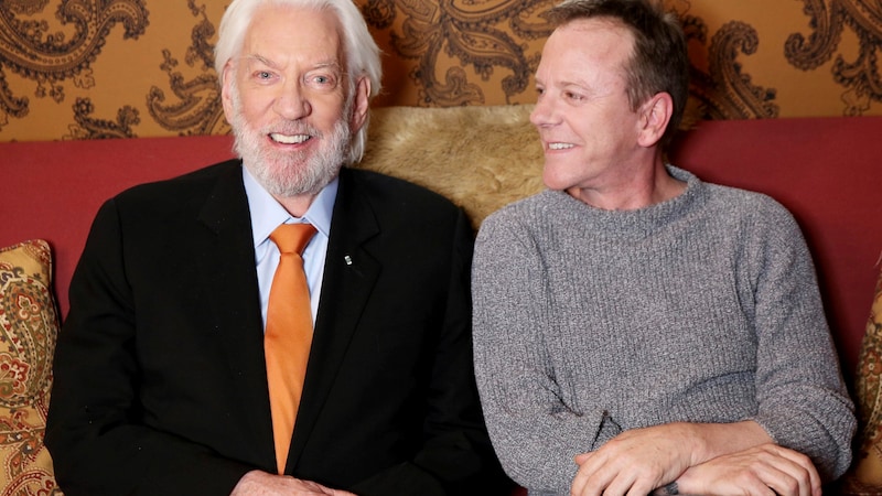 Donald Sutherland mit Sohn Kiefer Sutherland (Bild: Matt Sayles/Invision/AP)