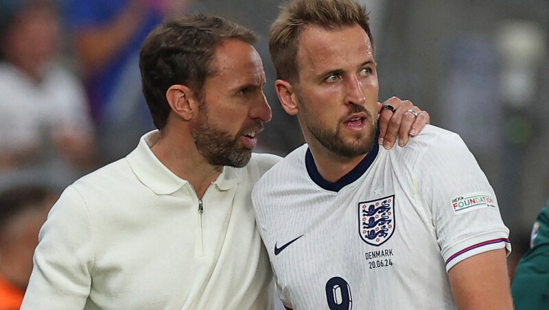 Gareth Southgate und Harry Kane (Bild: AFP or licensors)