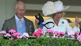 König Charles und Königin Camilla waren am Donnerstag beim Royal Ascot völlig außer sich. (Bild: APA/AFP/JUSTIN TALLIS)