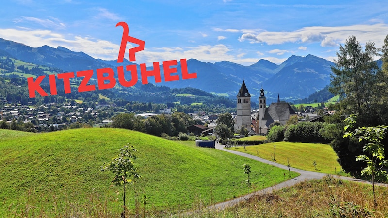 The Gamsstadt Kitzbühel and the new tourism logo. (Bild: Christof Birbaumer, Kitzbühel Tourismus)