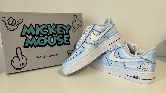 This pair of shoes was for national team player Patrick Wimmer.