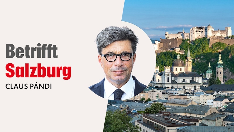 „Salzburg-Krone“-Chefredakteur Claus Pándi kommentiert das innenpolitische Geschehen. (Bild: Krone KREATIV/Julia Hürner)