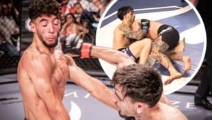 Das „Innferno“ in Innsbruck bot einmal mehr Action pur! Tiziano Ferranti lieferte sich mit Manuel Bilic (kl. Bild) den „Fight of the Night“.  (Bild: Innferno/Rene Bakodi)