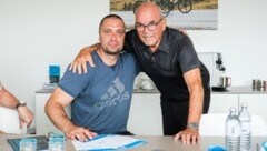 Neo-Trainer Risto Arnaudovski mit Bärnbach/Köflach-Boss Kresch. (Bild: zVg/Thomas Leibetseder)