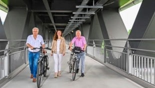 Jauntalbrücke: In die Eisenbahnbrücke wurde auch der beliebte Drauradweg integriert.