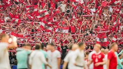 Die österreichischen Fans machten mächtig Stimmung, doch ein Banner sorgte für Aufregung.  (Bild: GEPA pictures)