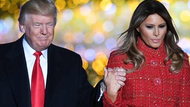 For Donald Trump and his wife Melania, the wedding was a "win-win situation" for both of them. Both he and she have benefited professionally from the marriage. (Bild: APA/AFP/JIM WATSON)
