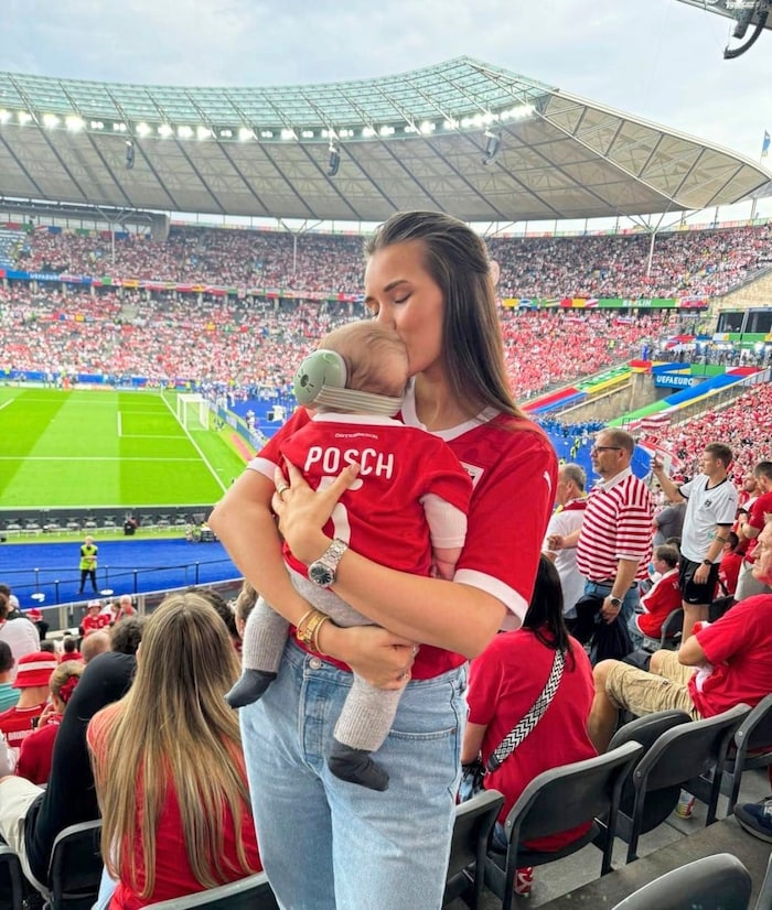 Stefan Poschs Ehefrau Lena und Sohn Romero