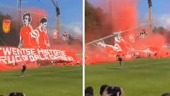 Schlimmer Choreo-Unfall (Bild: twitter.com/oranjefussball)