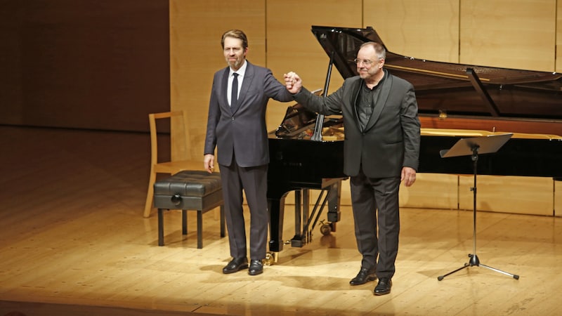 Matthias Goerne wusste einmal mehr zu beeindrucken – großartig begleitet wurde er am Klavier von Leif Owe Andsnes (links). (Bild: (c) Schubertiade GmbH)