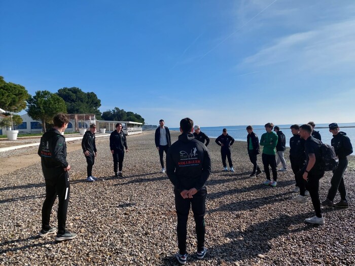 The beach was also inspected during the training camp.