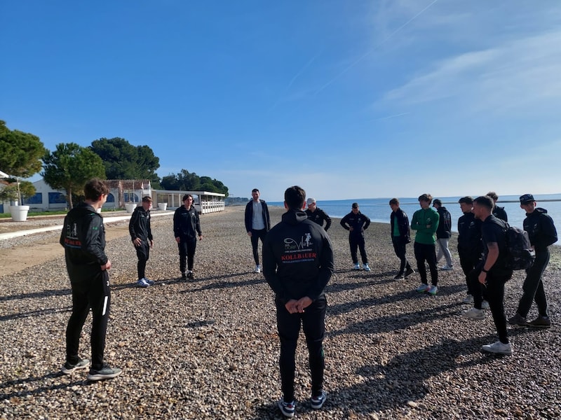 The beach was also inspected during the training camp. (Bild: zVg)