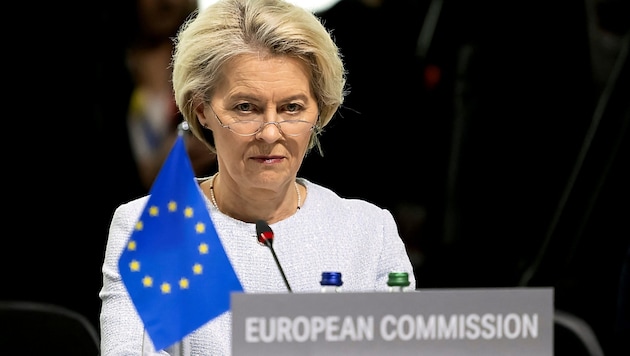 Von der Leyen no longer has many friends: she even has to fight for her post with the Greens. (Bild: APA/AFP/POOL/ALESSANDRO DELLA VALLE)