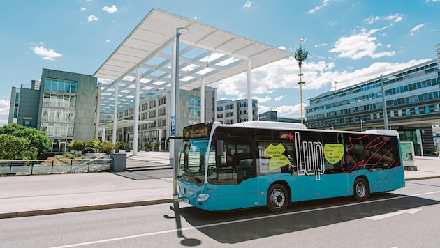 Public transportation consumes less fuel per capita than cars anyway. In St. Pölten, the LUP buses now save additional emissions. (Bild: Dr. Richard/Luck)
