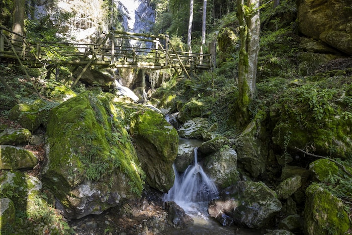 Durch die Kesselfallklamm führt ein Wanderweg auf den Schöckl. 