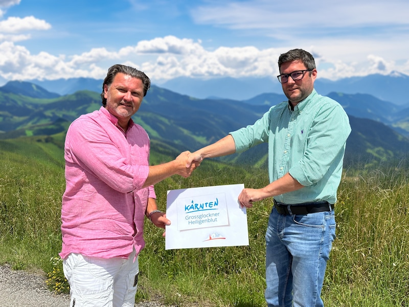 Unternehmer Thomas Seitlinger und Geschäftsführer der Grossglockner Bergbahnen Christian Prinz (Bild: Bergbahnen Heiligenblut)