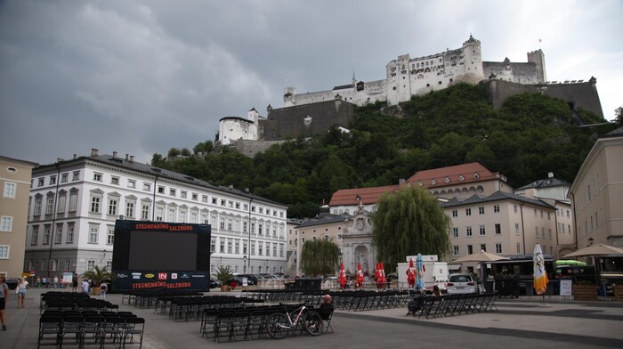 Am Kapitelplatz gibt es die Leinwand nur fürs Sternenkino.