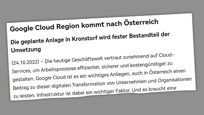 Im Oktober 2022 untermauerte Google seine Pläne. 