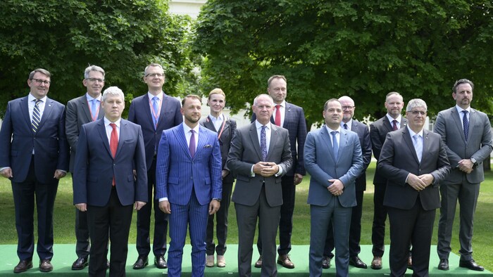 Gruppenfoto bei der Konferenz in Laxenburg