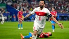 Inter-Star Hakan Çalhanoglu traf zum 1:1.  (Bild: Copyright 2024 The Associated Press. All rights reserved)