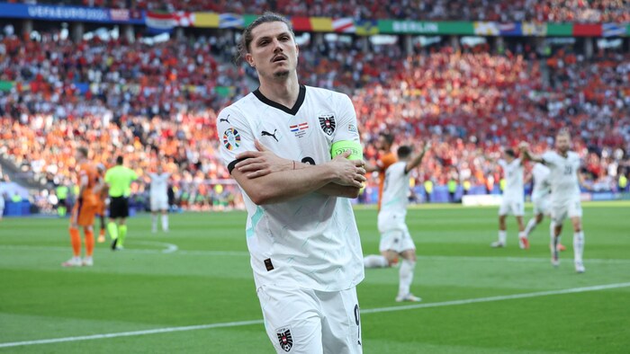 Marcel Sabitzer's jubilation after his golden goal