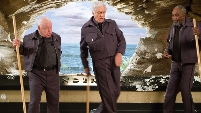 Bill Cobbs with Mickey Rooney and Dick van Dyke in "Night at the Museum"