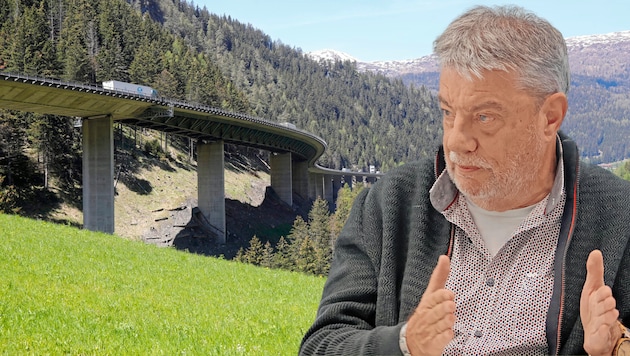 Die Luegbrücke wird in den kommenden Jahren zum Nadelöhr auf der Brennerautobahn. Fritz Gurgiser fordert vom Land ein Entlastungs- statt ein Ausbaupaket. (Bild: Birbaumer Christof)