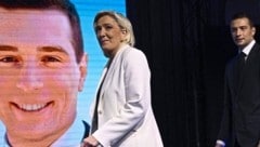 Marine Le Pen (55) lässt Bardella (28) den Vortritt. (Bild: AFP or licensors)