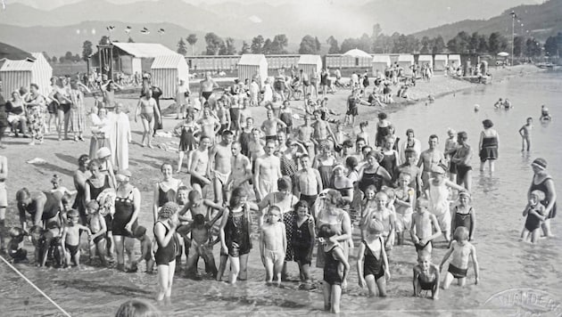 The Klagenfurt lido: 100 years ago, when it opened, it was already a hotspot for bathers in summer. (Bild: zVg)