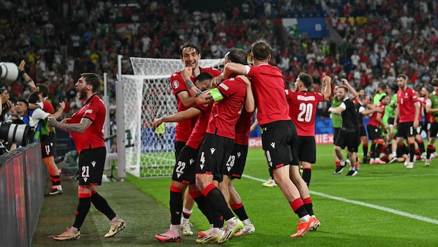 Georgia has sensationally reached the last sixteen of the European Championship. (Bild: AFP or licensors)