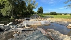 Das schwere Unwetter hinterließ enorme Schäden am Bahntrassenradweg. (Bild: Privat)