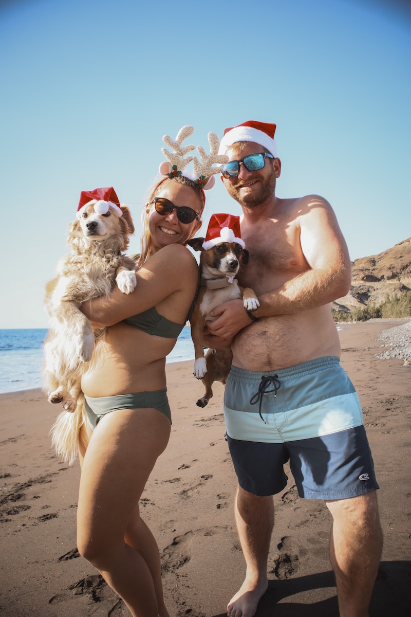 The four of them spent Christmas on Gran Canaria. (Bild: van.wir.reisen)