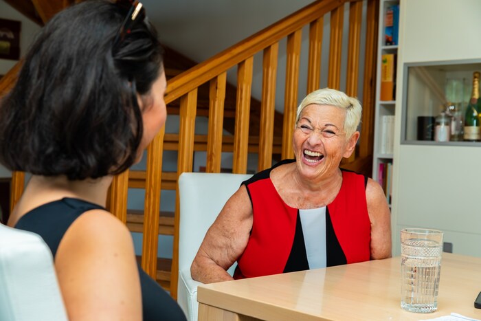 Beklendiği gibi, "Krone" ziyareti sırasında çok fazla kahkaha vardı!