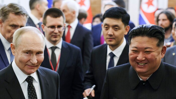 Putin und Kim bei ihrem Treffen im Juni in Nordkorea
