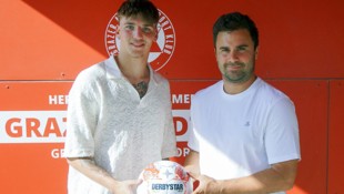 Tio Cipot und GAK-Sportdirektor Dieter Elsneg