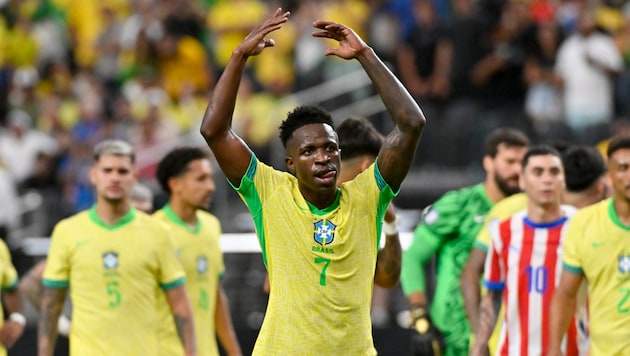 Vinicius Junior erzielte einen Doppelpack für Brasilien. (Bild: AP)
