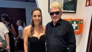 Julia Raich mit Heino beim Auftritt im Portofino in Wien.