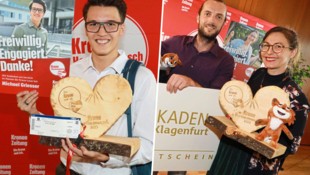 Michael Griesser (ganz li) und Stephanie Venier (re) lernten sich bei der „Krone“-Gala kennen